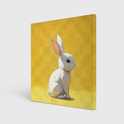 Холст квадратный Белоснежный кролик, цвет: 3D-принт