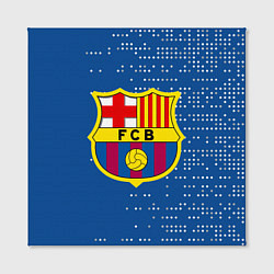 Холст квадратный Футбольный клуб Барселона - логотип крупный, цвет: 3D-принт — фото 2