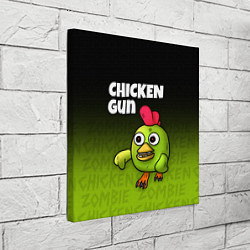 Холст квадратный Chicken Gun - Zombie Chicken, цвет: 3D-принт — фото 2