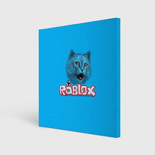 Картина квадратная Roblox синий кот / 3D-принт – фото 1