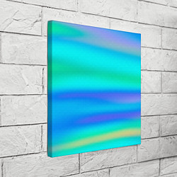 Холст квадратный Неоновые мягкие полосы через матовое стекло, цвет: 3D-принт — фото 2