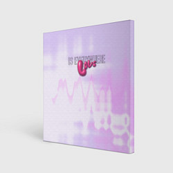 Холст квадратный Love is everywhere on gradient, цвет: 3D-принт