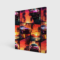 Холст квадратный GTA style art, цвет: 3D-принт