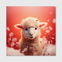 Холст квадратный Милая влюбленная овечка, цвет: 3D-принт — фото 2