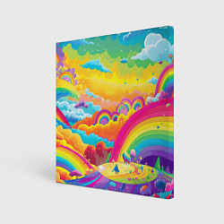 Картина квадратная Мир радуги и ярких красок