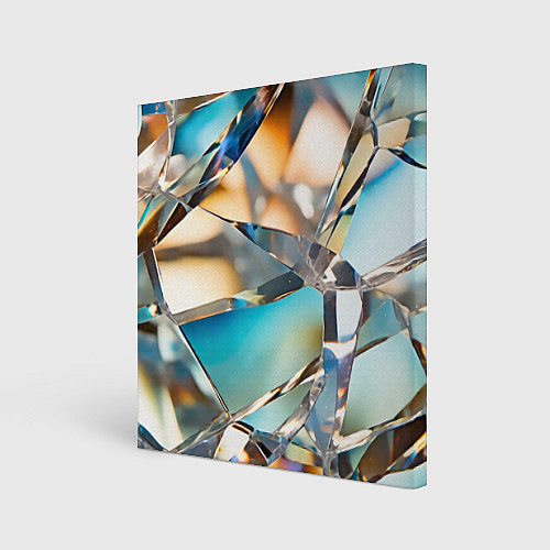 Картина квадратная Грани стеклянного камня / 3D-принт – фото 1