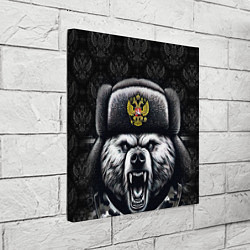 Холст квадратный Русский медведь, цвет: 3D-принт — фото 2