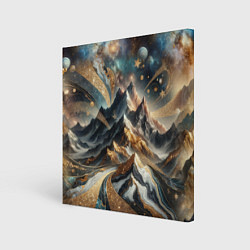 Холст квадратный Золотые горы, цвет: 3D-принт