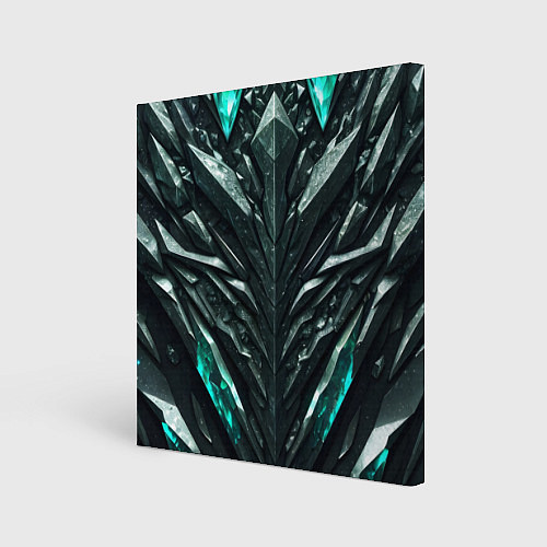 Картина квадратная Зелёная малахитовая броня / 3D-принт – фото 1