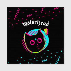 Холст квадратный Motorhead - rock star cat, цвет: 3D-принт — фото 2