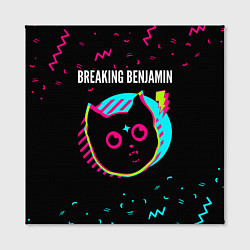 Холст квадратный Breaking Benjamin - rock star cat, цвет: 3D-принт — фото 2