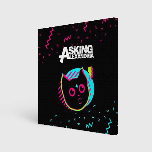 Картина квадратная Asking Alexandria - rock star cat / 3D-принт – фото 1