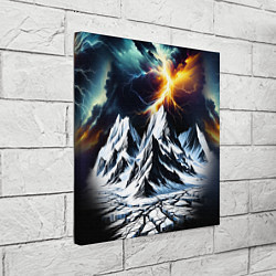 Холст квадратный Молнии и горы, цвет: 3D-принт — фото 2