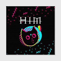Холст квадратный HIM - rock star cat, цвет: 3D-принт — фото 2