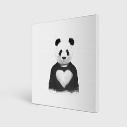 Картина квадратная Love panda