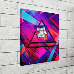 Холст квадратный GTA 6 logo абстракция, цвет: 3D-принт — фото 2