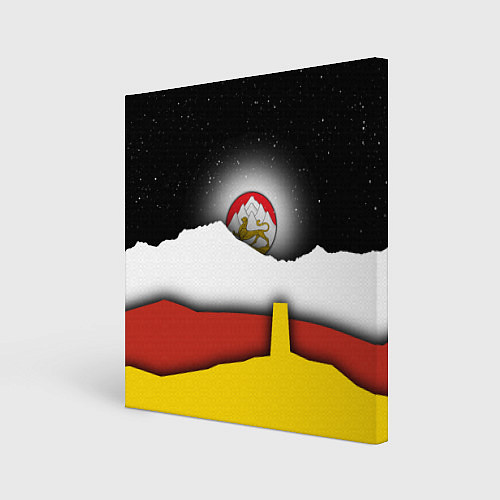 Картина квадратная Осетия горы и ночное небо / 3D-принт – фото 1