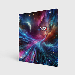 Холст квадратный Mass Effect - N7, цвет: 3D-принт