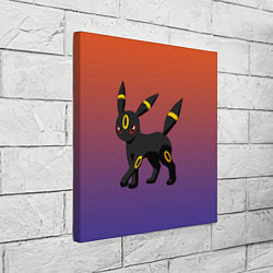Холст квадратный Умбреон покемон-кот, цвет: 3D-принт — фото 2