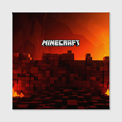 Холст квадратный Minecraft огненные кубы, цвет: 3D-принт — фото 2