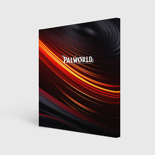 Картина квадратная Palworld logo black orange / 3D-принт – фото 1