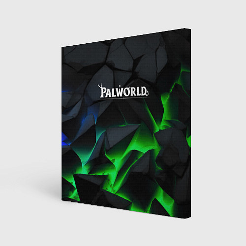 Картина квадратная Palworld объемные зеленые камни / 3D-принт – фото 1