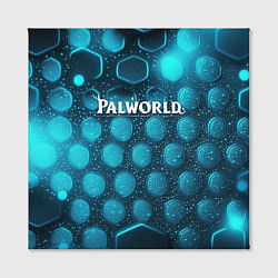 Холст квадратный Palworld логотип космический, цвет: 3D-принт — фото 2