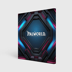 Холст квадратный Palworld логотип космический стиль, цвет: 3D-принт
