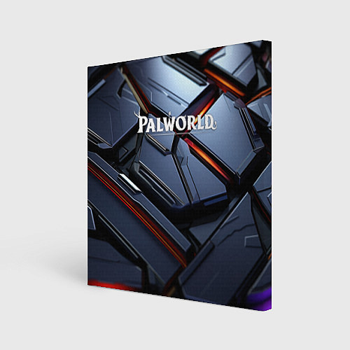 Картина квадратная Palworld логотип космически плиты / 3D-принт – фото 1