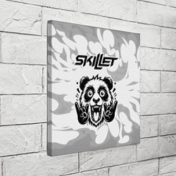 Холст квадратный Skillet рок панда на светлом фоне, цвет: 3D-принт — фото 2