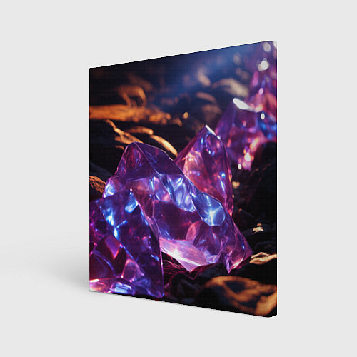 Картина квадратная Фиолетовые комические камни / 3D-принт – фото 1