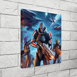 Холст квадратный Mass Effect - ai art, цвет: 3D-принт — фото 2