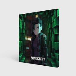 Картина квадратная Minecraft matrix