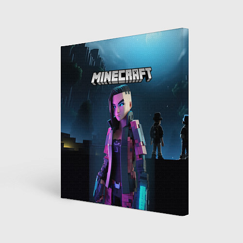 Картина квадратная Minecraft woman cyberpunk / 3D-принт – фото 1