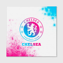 Холст квадратный Chelsea neon gradient style, цвет: 3D-принт — фото 2