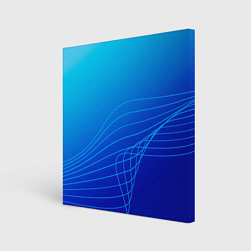 Картина квадратная Синий градиент полосы / 3D-принт – фото 1