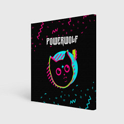 Холст квадратный Powerwolf - rock star cat, цвет: 3D-принт