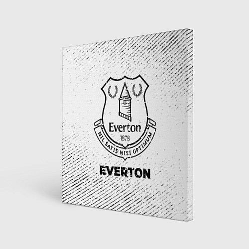 Картина квадратная Everton с потертостями на светлом фоне / 3D-принт – фото 1