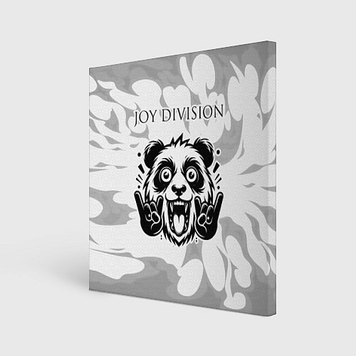 Картина квадратная Joy Division рок панда на светлом фоне / 3D-принт – фото 1