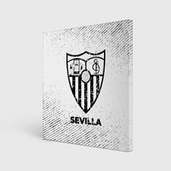 Холст квадратный Sevilla с потертостями на светлом фоне, цвет: 3D-принт