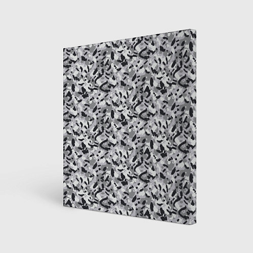 Картина квадратная Пикселированный городской серый камуфляж / 3D-принт – фото 1