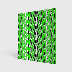 Холст квадратный Зелёная техно броня, цвет: 3D-принт