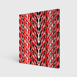Холст квадратный Красная техно броня, цвет: 3D-принт