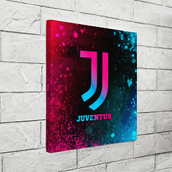Холст квадратный Juventus - neon gradient, цвет: 3D-принт — фото 2