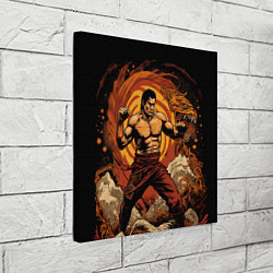 Холст квадратный Муай тай боец в стойке, цвет: 3D-принт — фото 2