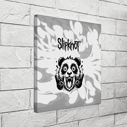 Холст квадратный Slipknot рок панда на светлом фоне, цвет: 3D-принт — фото 2