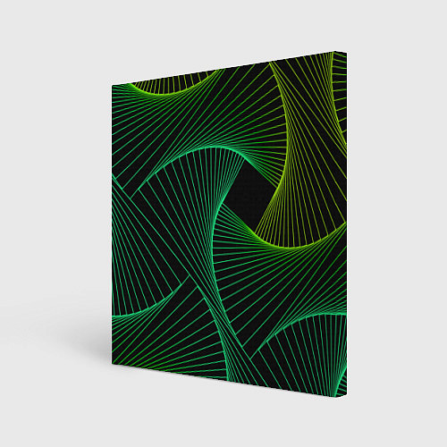 Картина квадратная Сетка скрученных линий / 3D-принт – фото 1