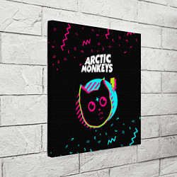 Холст квадратный Arctic Monkeys - rock star cat, цвет: 3D-принт — фото 2