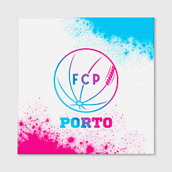 Холст квадратный Porto neon gradient style, цвет: 3D-принт — фото 2