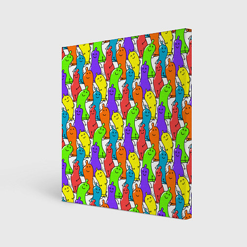 Картина квадратная Весёлые цветные презервативы / 3D-принт – фото 1